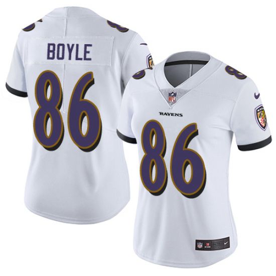 Men Baltimore Ravens #86 Nick Boyle Nike White Game Player NFL Jersey